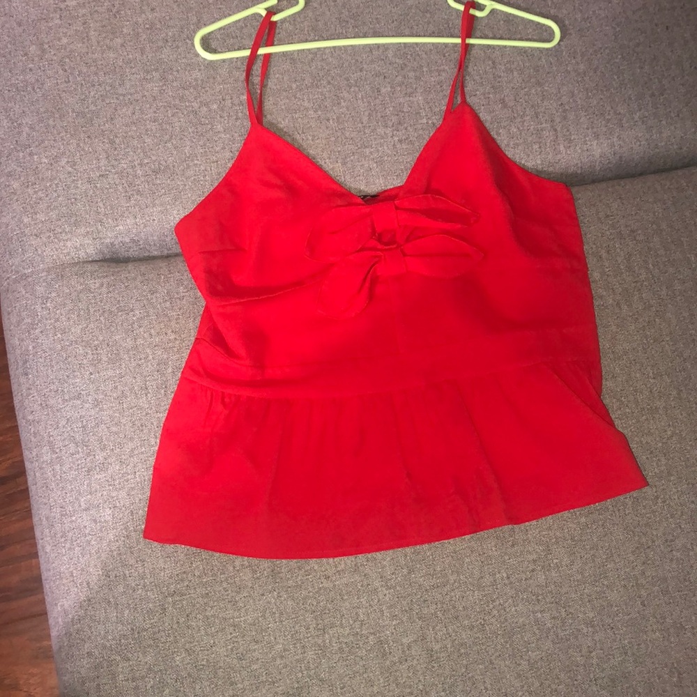 Red babydoll top